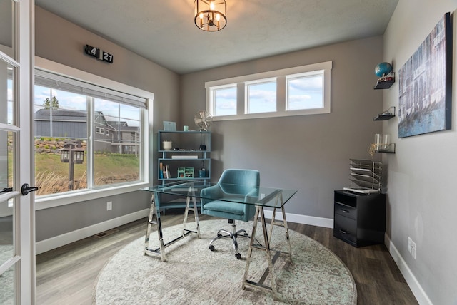 4513 S Crows Nest Ln, Spokane, WA 99206 - home office with wood finished floors and baseboards