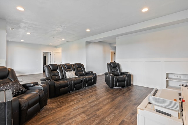 4513 S Crows Nest Ln, Spokane, WA 99206 - living area with recessed lighting and dark wood-type flooring