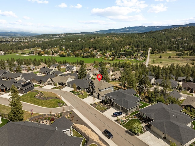 4513 S Crows Nest Ln, Spokane, WA 99206 - aerial perspective of suburban area featuring a mountain backdrop