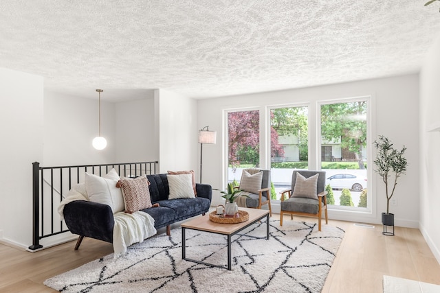 7721 N Wilding Dr, Spokane, WA 99208 - living room with wood finished floors and a textured ceiling