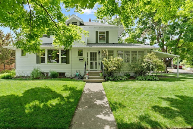 1315 N Hollis St, Spokane, WA 99201 - traditional style home featuring a front lawn, a chimney, and a shingled roof