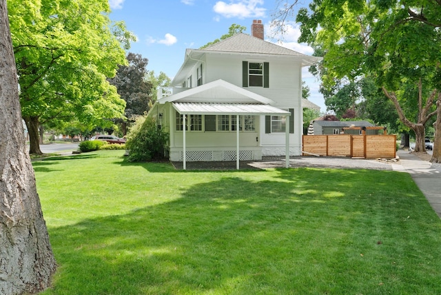 1315 N Hollis St, Spokane, WA 99201 - rear view of property featuring a chimney and a shingled roof