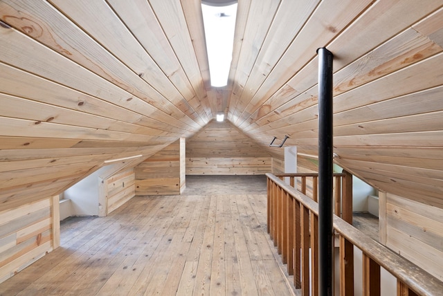 1315 N Hollis St, Spokane, WA 99201 - bonus room with wood walls, vaulted ceiling, wood-type flooring, and wooden ceiling