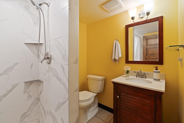 1315 N Hollis St, Spokane, WA 99201 - bathroom with vanity, a shower with shower curtain, and tile patterned flooring