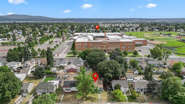 1630 E Broad Ave, Spokane, WA 99207 - aerial perspective of suburban area featuring mountains