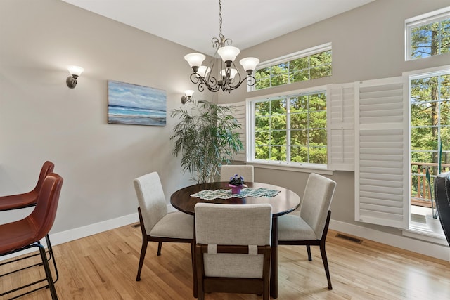 718 W Qualchan Ln, Spokane, WA 99224 - dining area featuring light wood-style floors, plenty of natural light, and a chandelier