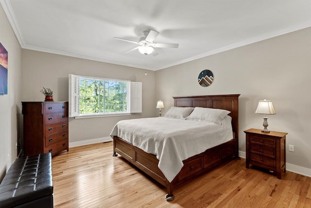 718 W Qualchan Ln, Spokane, WA 99224 - bedroom with light wood-style floors, crown molding, and ceiling fan