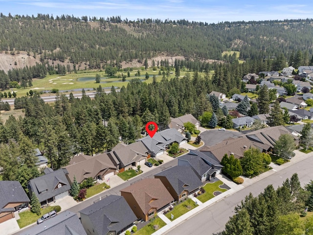 718 W Qualchan Ln, Spokane, WA 99224 - aerial view of residential area with a heavily wooded area and a golf club