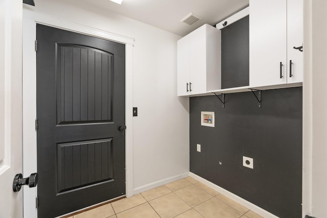 1819 N Center Ln, Spokane Valley, WA 99212 - washroom with light tile patterned floors, cabinet space, washer hookup, and hookup for an electric dryer