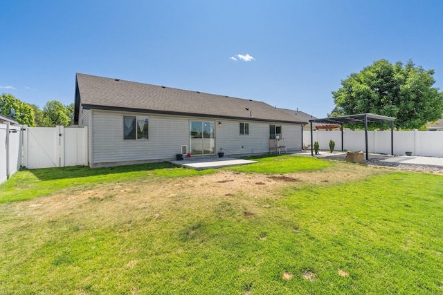 1819 N Center Ln, Spokane Valley, WA 99212 - rear view of house with a patio, a gate, and a fenced backyard