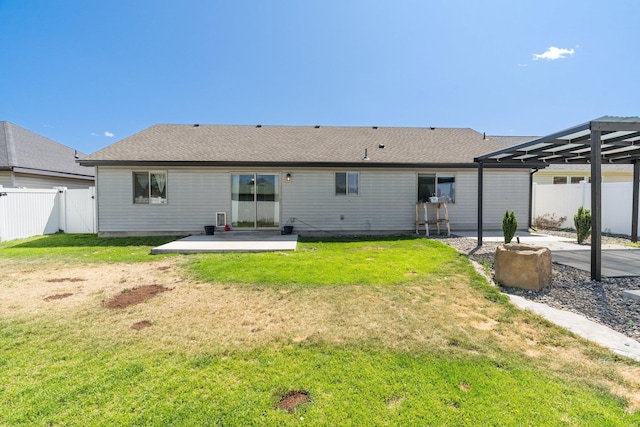 1819 N Center Ln, Spokane Valley, WA 99212 - rear view of property featuring a patio area, a fenced backyard, and a pergola