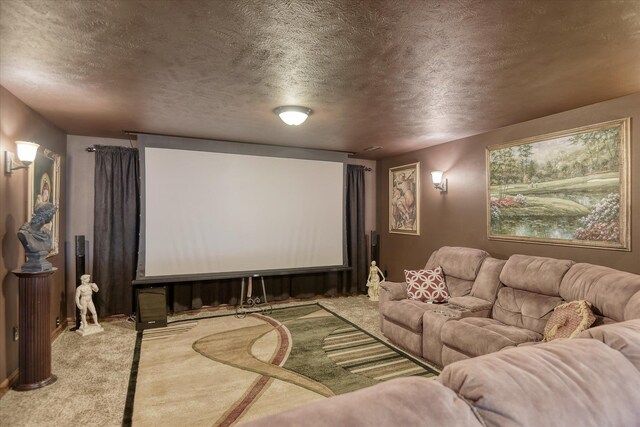 5908 N Bridget Rd, Spokane, WA 99208 - cinema featuring light carpet, a textured ceiling, and built in features