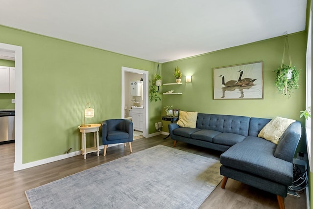 3209 N Bessie Rd, Millwood, WA 99212 - living room featuring wood finished floors and baseboards