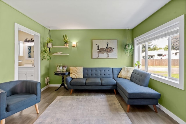3209 N Bessie Rd, Millwood, WA 99212 - living area with wood finished floors and baseboards
