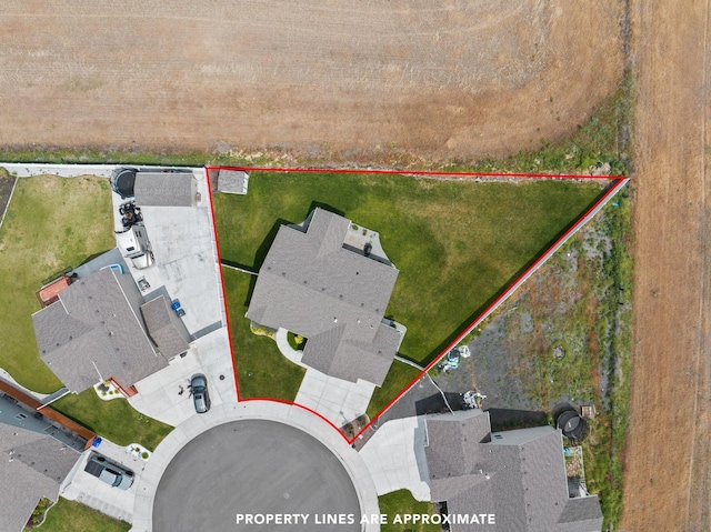 818 S Apple Pl, Spokane, WA 99224 - aerial view of property and surrounding area with property parcel outlined
