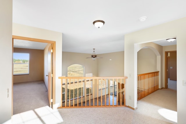 19915 S Ritchey Rd, Cheney, WA 99004 - corridor with carpet floors and an upstairs landing