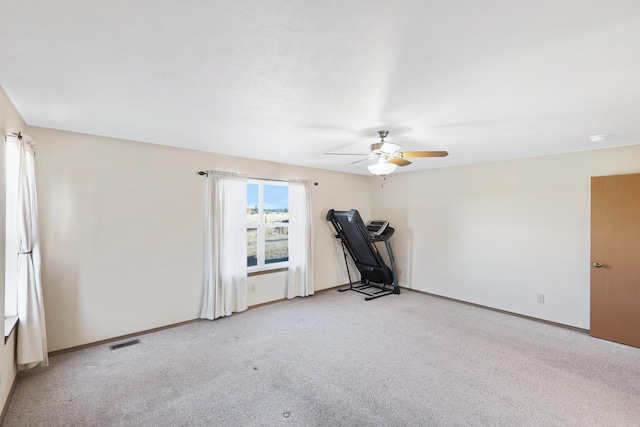 19915 S Ritchey Rd, Cheney, WA 99004 - exercise area featuring a ceiling fan and light carpet
