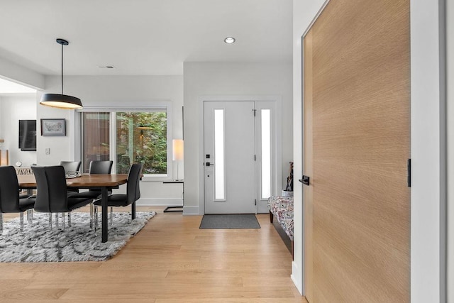 4408 E 23rd Ln, Spokane, WA 99223 - entrance foyer with light wood finished floors and recessed lighting