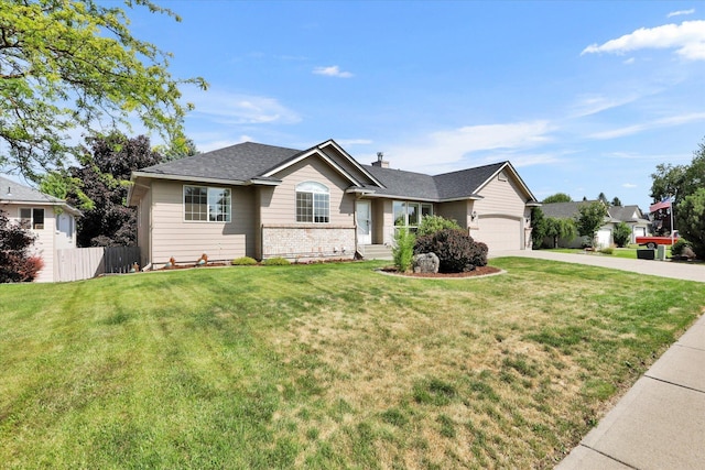 2019 S Saint Charles Rd, Veradale, WA 99037 - ranch-style home featuring an attached garage, driveway, brick siding, and a shingled roof
