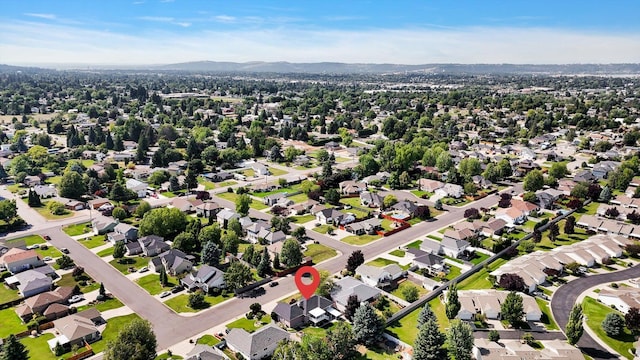 2019 S Saint Charles Rd, Veradale, WA 99037 - aerial view of property's location featuring nearby suburban area and a mountain backdrop