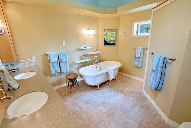 16303 S Cheney-Spokane Rd, Cheney, WA 99004 - bathroom featuring a freestanding tub and double vanity