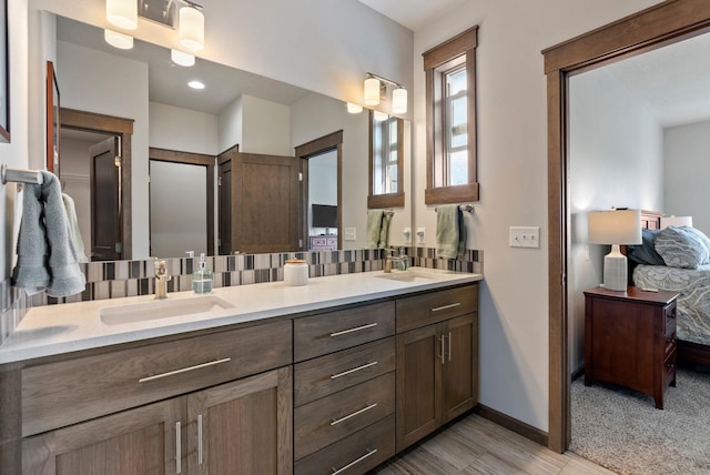 8814 E Clearview Ln, Spokane, WA 99217 - bathroom featuring double vanity and ensuite bath