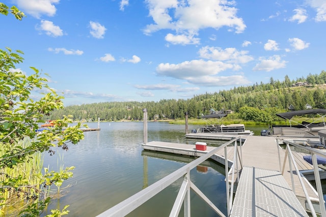 4171 S Westway Dr, Coeur D Alene, ID 83814 - dock area with a wooded view and a water view
