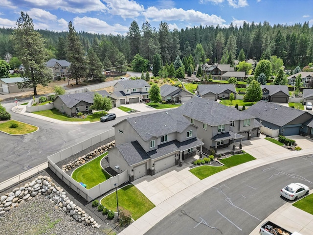 4813 S Lapwai Ln, Spokane, WA 99206 - aerial view of residential area with a heavily wooded area