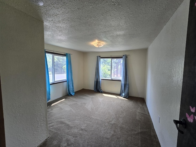 1528 E Boone Ave, Spokane, WA 99202 - empty room featuring a textured wall, healthy amount of natural light, carpet flooring, and a textured ceiling
