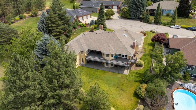 10207 N Comanche Dr, Spokane, WA 99208 - aerial view of residential area featuring a pool