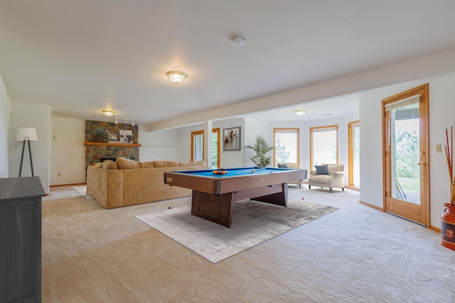 10207 N Comanche Dr, Spokane, WA 99208 - game room with light carpet and pool table
