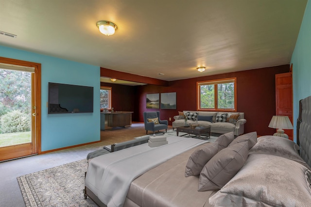 10207 N Comanche Dr, Spokane, WA 99208 - carpeted bedroom featuring access to exterior