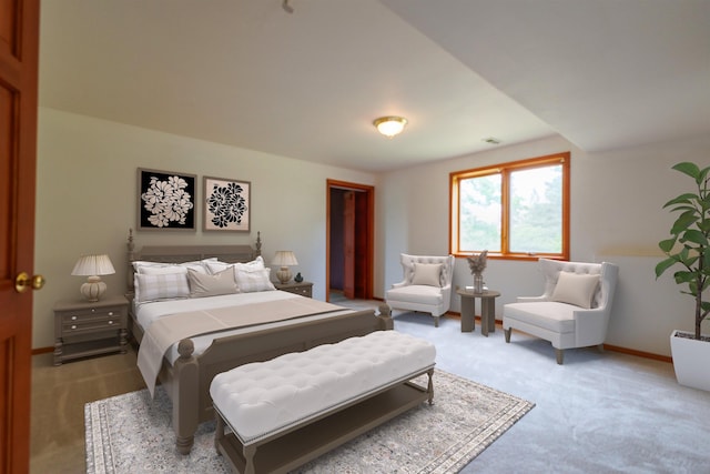 10207 N Comanche Dr, Spokane, WA 99208 - bedroom featuring light carpet and baseboards