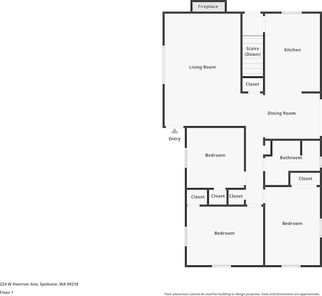 224 W Hoerner Ave, Spokane, WA 99218 - view of floor plan / room layout