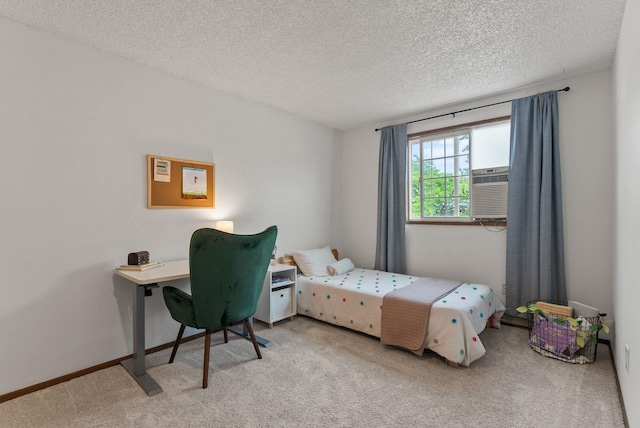 7878 N Wilding Dr # 32, Spokane, WA 99208 - carpeted bedroom with a textured ceiling and cooling unit