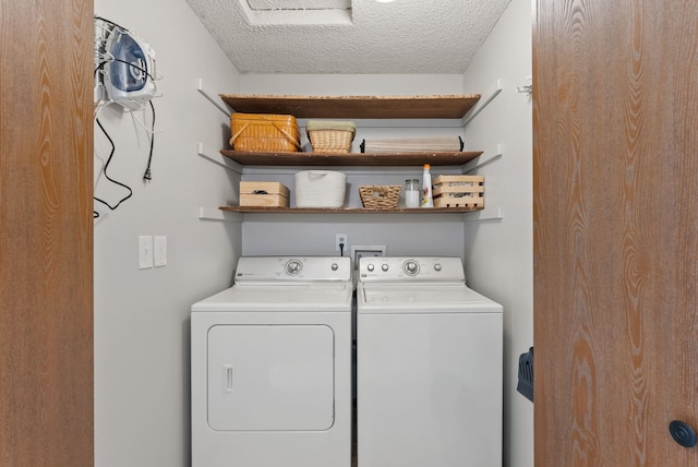 7878 N Wilding Dr # 32, Spokane, WA 99208 - laundry room with independent washer and dryer and a textured ceiling