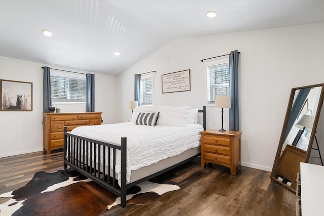 3 W Montgomery Rd, Deer Park, WA 99006 - bedroom featuring wood finished floors, lofted ceiling, and recessed lighting