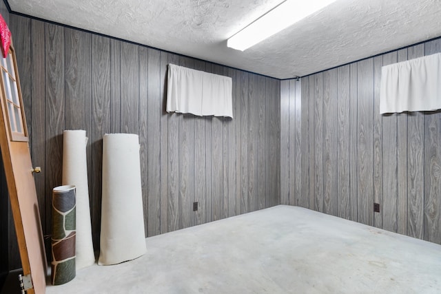 4112 S Hogan St, Spokane, WA 99203 - finished basement featuring wood walls and a textured ceiling