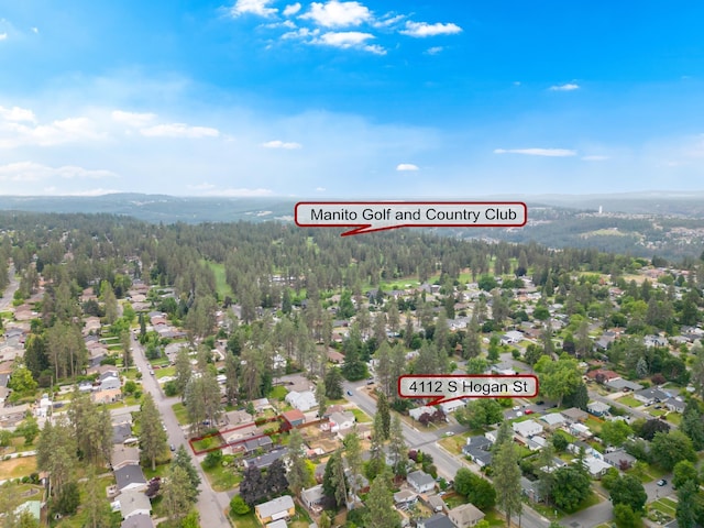 4112 S Hogan St, Spokane, WA 99203 - aerial view of property and surrounding area featuring nearby suburban area