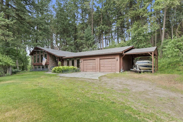 13614 N Minihdoka Trl, Spokane, WA 99208 - view of front of house with a front yard, driveway, and an attached garage