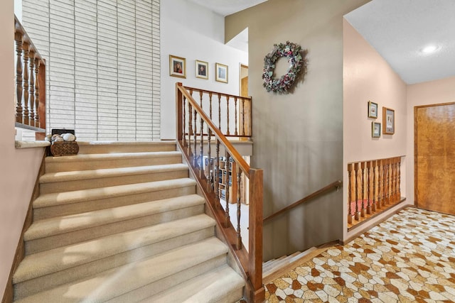 13614 N Minihdoka Trl, Spokane, WA 99208 - stairway featuring recessed lighting