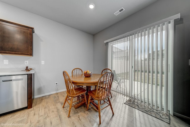 3640 S Clinton Rd, Spokane Valley, WA 99206 - dining area featuring light wood finished floors and recessed lighting