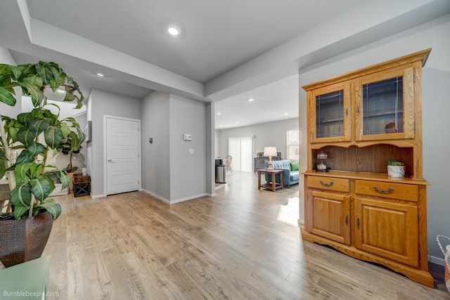 3640 S Clinton Rd, Spokane Valley, WA 99206 - foyer with light wood finished floors and recessed lighting