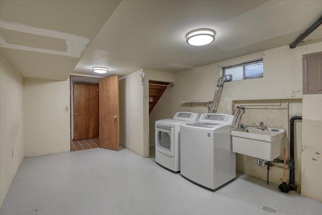 3308 W Kiernan Ave, Spokane, WA 99205 - laundry room with washing machine and dryer and electric panel