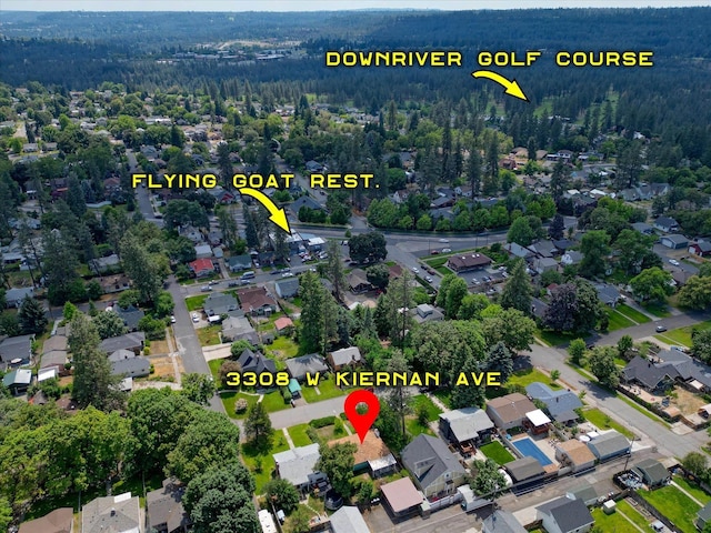 3308 W Kiernan Ave, Spokane, WA 99205 - aerial view of property's location featuring nearby suburban area