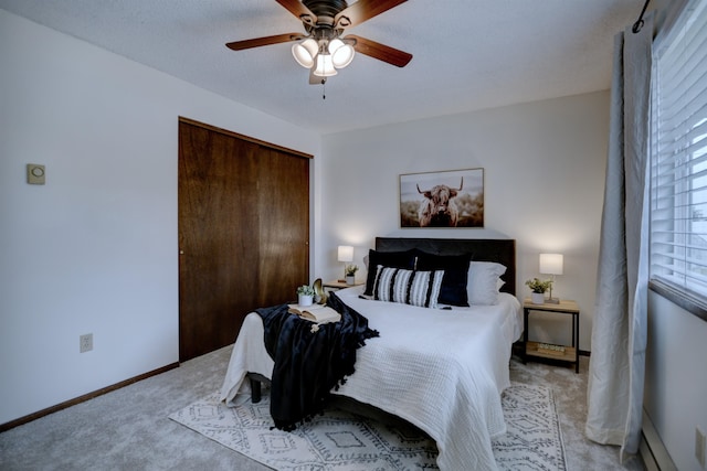 18306 E 3rd Ave, Greenacres, WA 99016 - carpeted bedroom featuring a closet and a ceiling fan