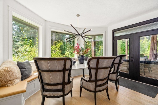 3742 W Cielo View Ct, Coeur D Alene, ID 83814 - dining space with healthy amount of natural light, french doors, and light wood finished floors