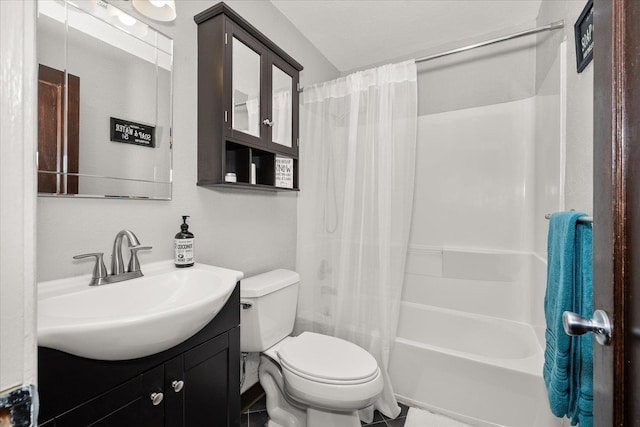 3623 W Longfellow Ave, Spokane, WA 99205 - bathroom with vanity and shower / bath combination with curtain