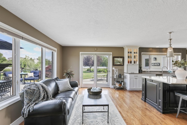 2804 W Johannsen Rd, Spokane, WA 99208 - living area with a textured ceiling, healthy amount of natural light, and light wood finished floors