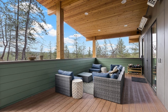 2435 W Riverside Ave, Spokane, WA 99201 - wooden deck featuring an outdoor hangout area